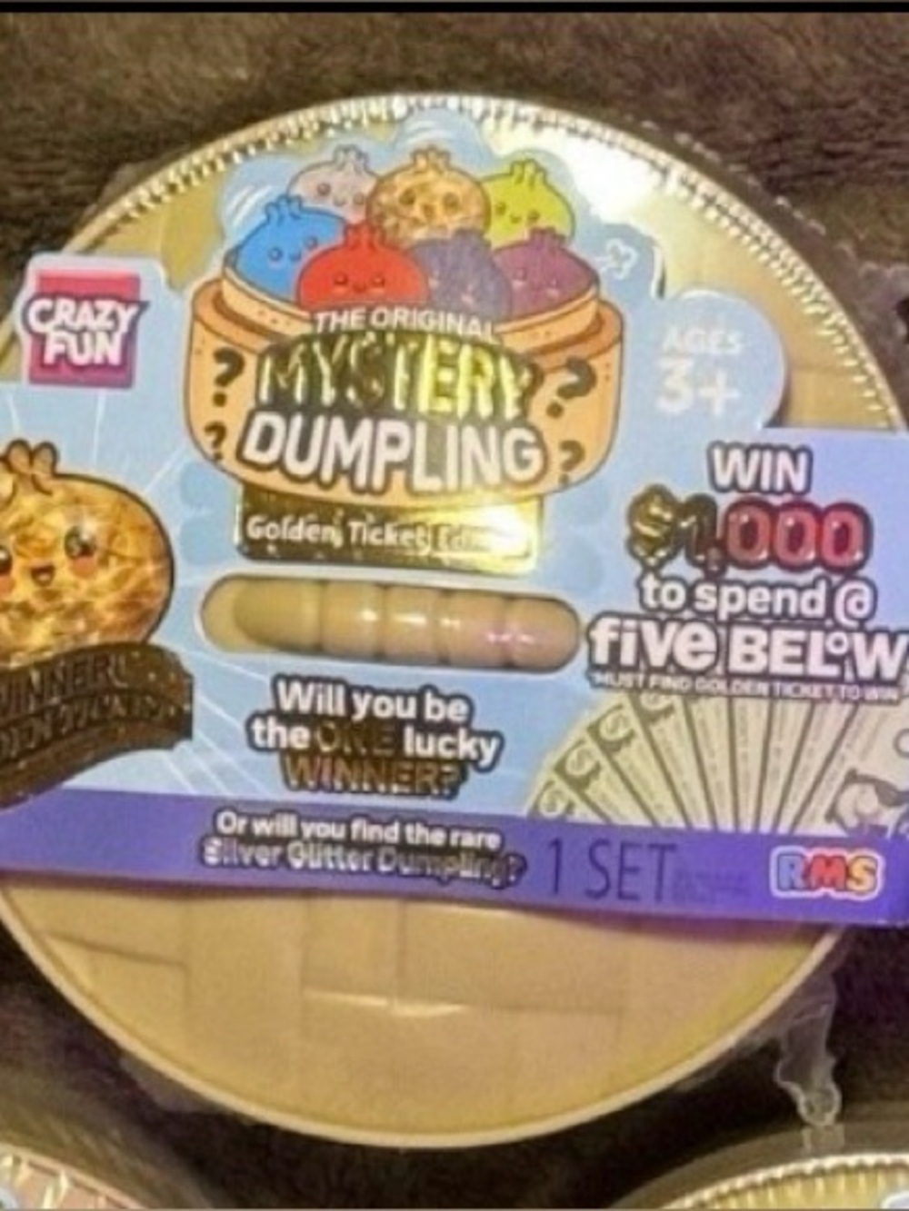 New RMS Crazy Fun MYSTERY DUMPING Golden Ticket Edition SEALED Squishy 1PC